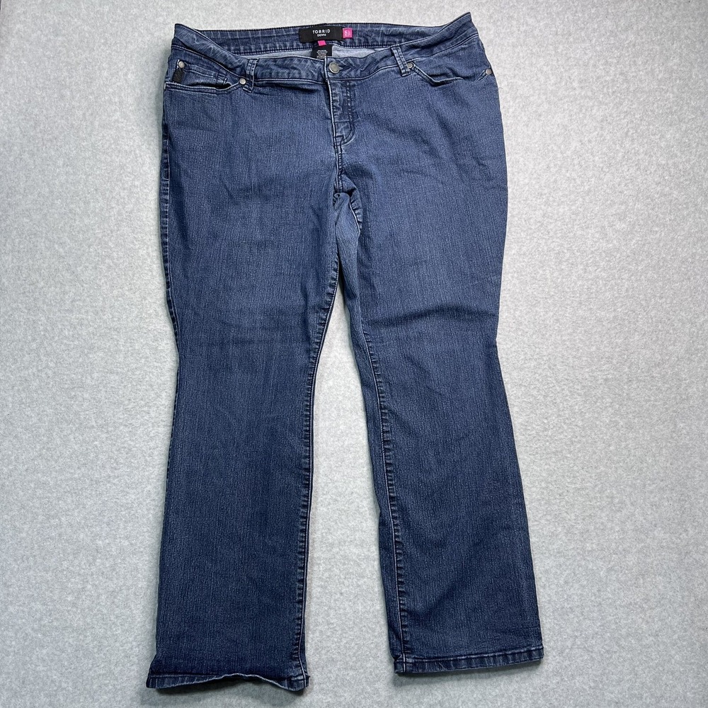 Torrid Jeans Women's 20R Stretch Bootcut Medium Wash Cut 506425